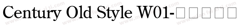 Century Old Style W01字体转换